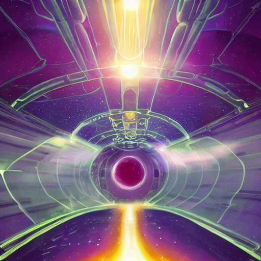 Traveling Through Hyperspace To Escape The Void, Science Fic...