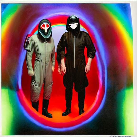 Two Time Pilots Wearing Flight Masks And Red Rick Owens Flig...