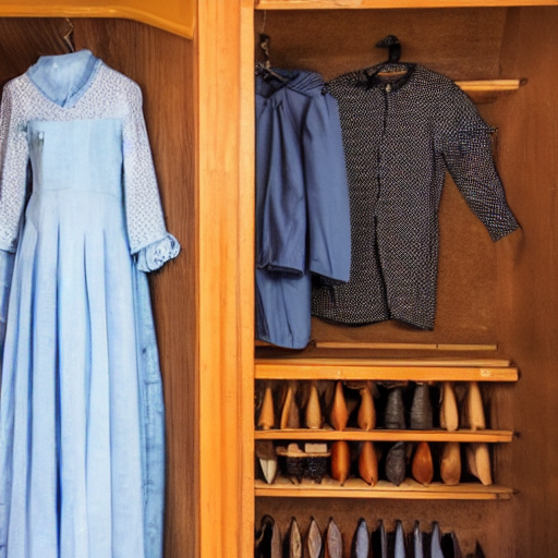 An Old - Fashioned Wardrobe With Haunted Clothes — Stable Diffusion AI Prompt: an old - fashioned wardrobe with haunted clothes