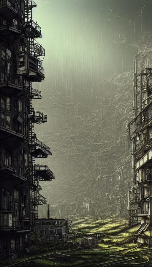 A Beautiful Very Detailed Illustration Of Townhome Urbex Nat...