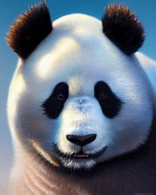 Highly Detailed Portrait Of Panda, In Gta V, Stephen Bliss,...