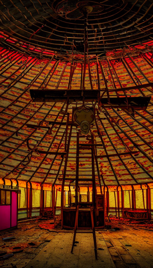 A Beautiful Photorealistic Highly Detailed Yurt Urbex Abando...