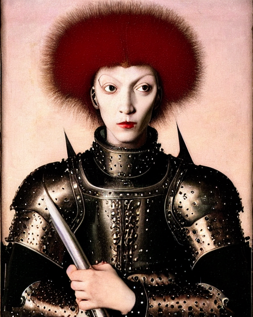 Portrait Of A Skinny Punk Goth Warrior Wearing Armor By Jan...