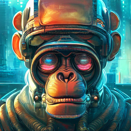 Beautiful Full Closeup Portrait Of A Cybernetic Robotic Monk...