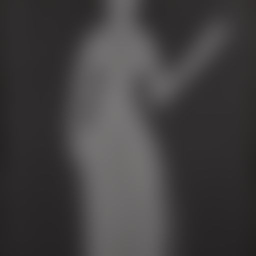 Mistic Silhouette Of A Woman A Full - Length Made Of Gray Sm...