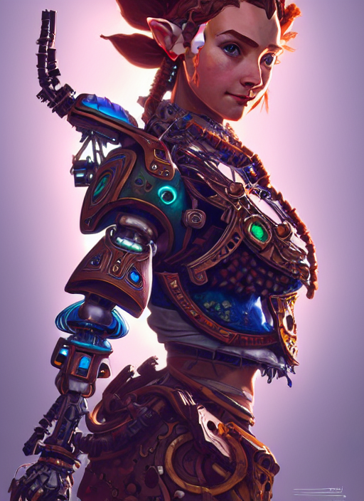 Portrait Of Zelda, Robot Steampunk, Floral Horizon Zero Dawn...