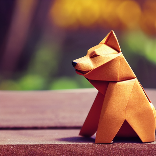 Product Photo Of An Origami Figure, Shaped Like A Shiba Inu,...