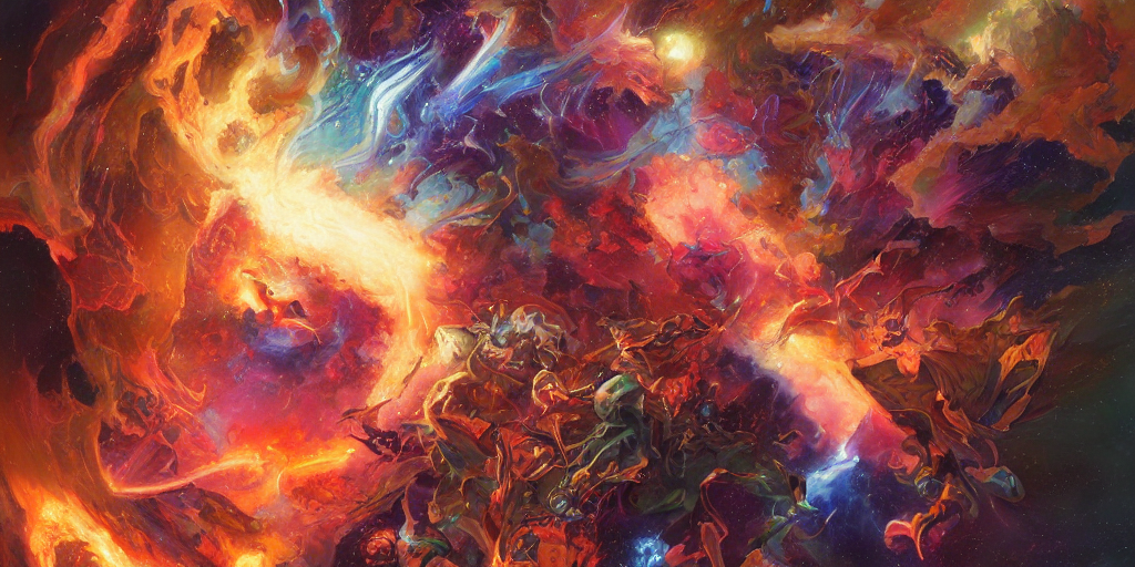 Nebula Explosion, Multicolor Color Scheme, By Ian Fisher And...