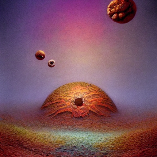 An Epic Artistic Colourful Natural Scene On An Alien Planet....