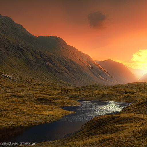 Glen Coe Sunset Inside A Glass Jar, Matte Painting, Contest...