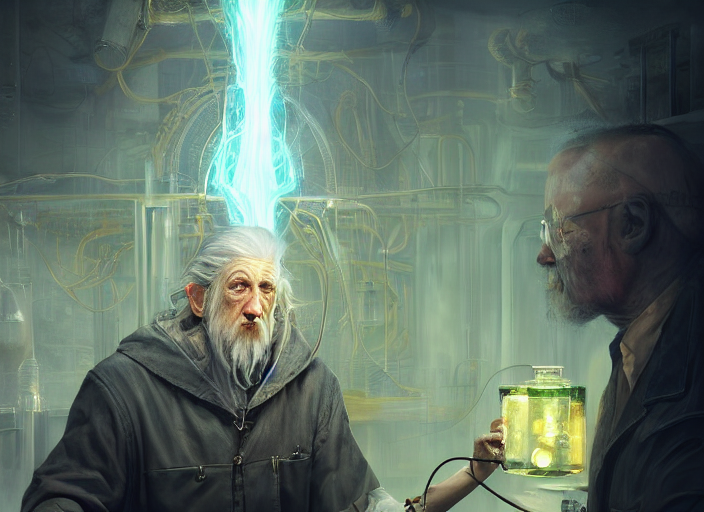 Biohazard Portrait Of Gandalf, Tesla Coils, Dieselpunk In La...