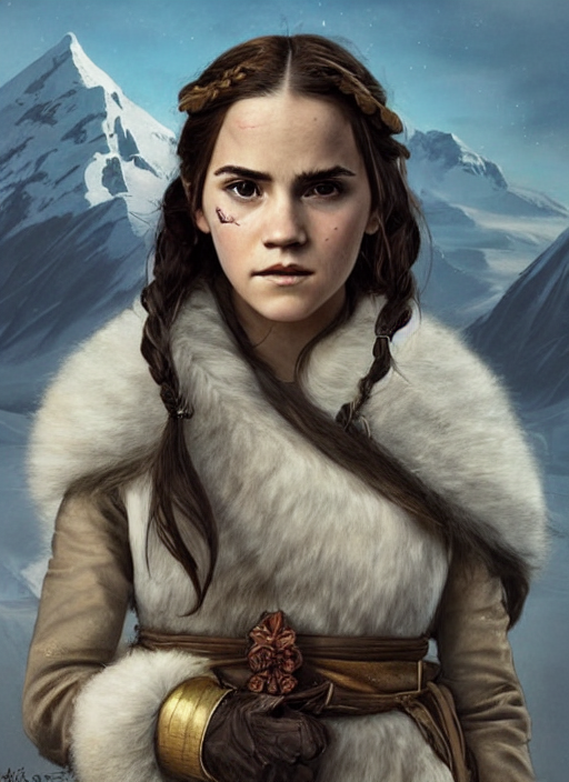 Inuit Emma Watson Portrait As Katara, Inuit Clothing, Highly...