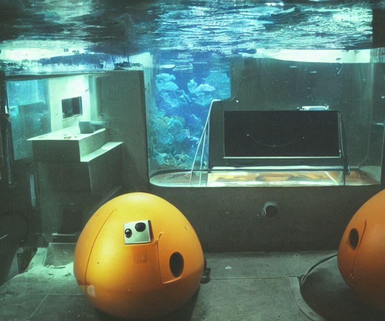 Low - Fi Analog Photography. Liminal Space, Submarine Interi...