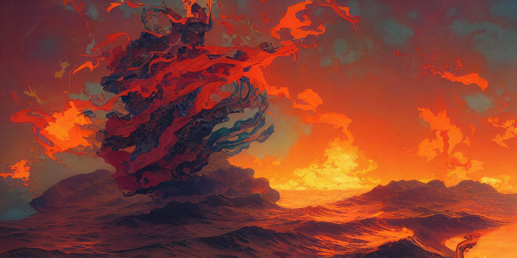 Ocean On Fire, Multicolor Color Scheme, By Jesper Ejsing And...