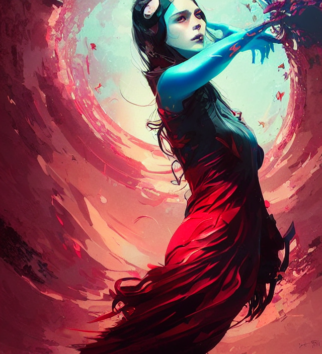 Wanda Maximoff Splash Art Graphic Design Color Splash High C...