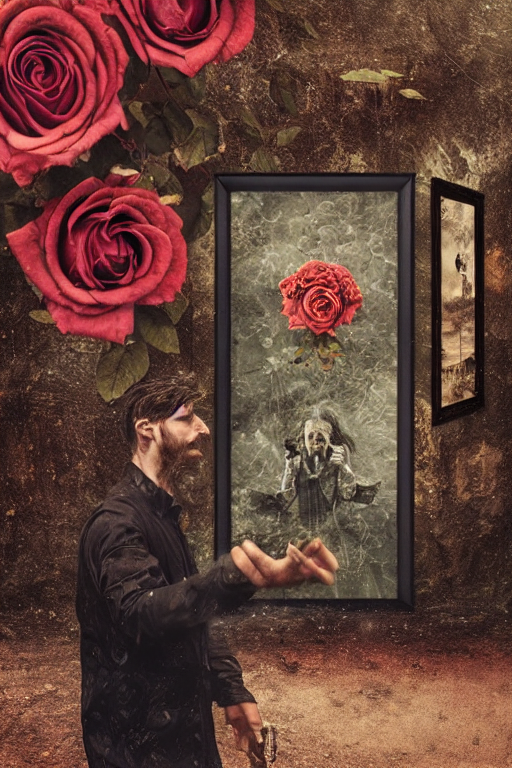 A Man Playing An Invisible Cello To Destroy Demons, Demons S...