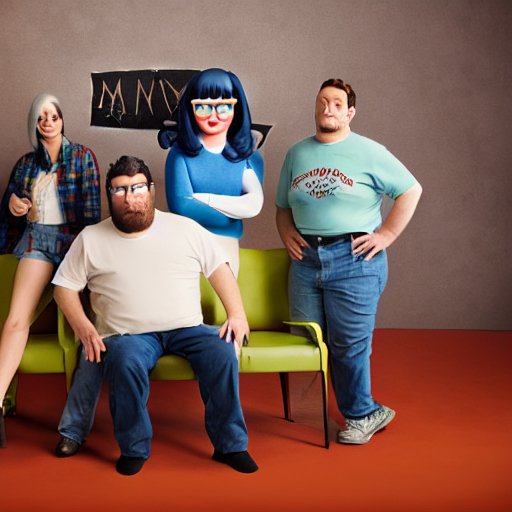 Bobs Burger In Real Life, Realistic Studio Portrait Photo