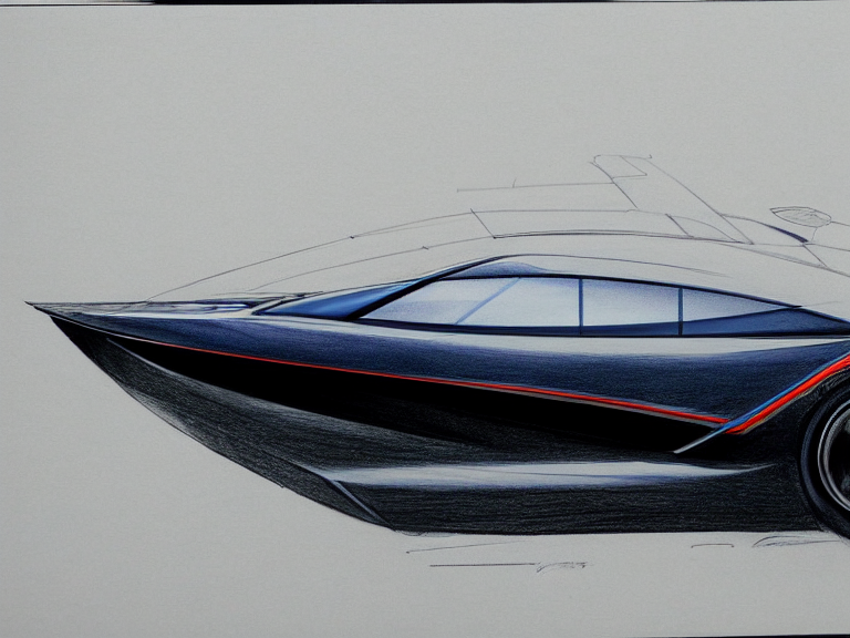 Angled View Of A 3 D Drawing Of A Modern Aston Martin As A S...