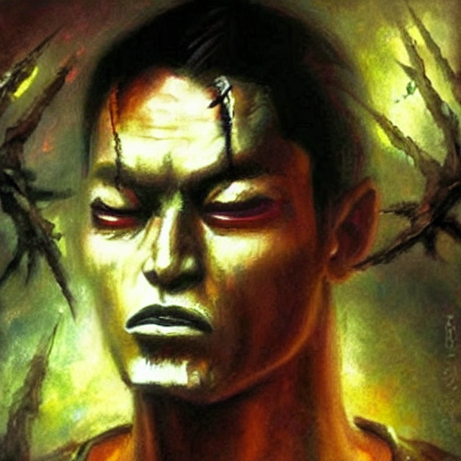 Realistic Portrait Beautiful Painting From Scene In Crow Zer...