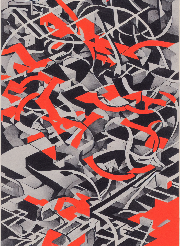 Neon By M. C. Escher, Endre Rozsda, Wu Guanzhong. Ink And Wa...