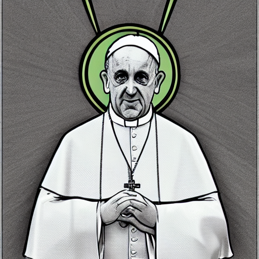 Photorealistic Pope Francis As The Hulk — Stable Diffusion AI Prompt: photorealistic pope francis as the hulk