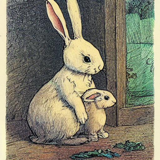 Very Sad Rabbit Crying, By Beatrix Potter