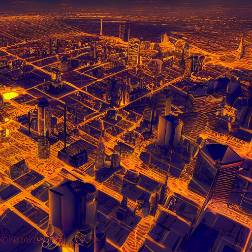 The City Of Toledo Spain In The Future, Cyberpunk, Sci - F... — Stable Diffusion AI Prompt: the city of toledo ( spain ) in the future, cyberpunk, sci - fy buildings, neon...