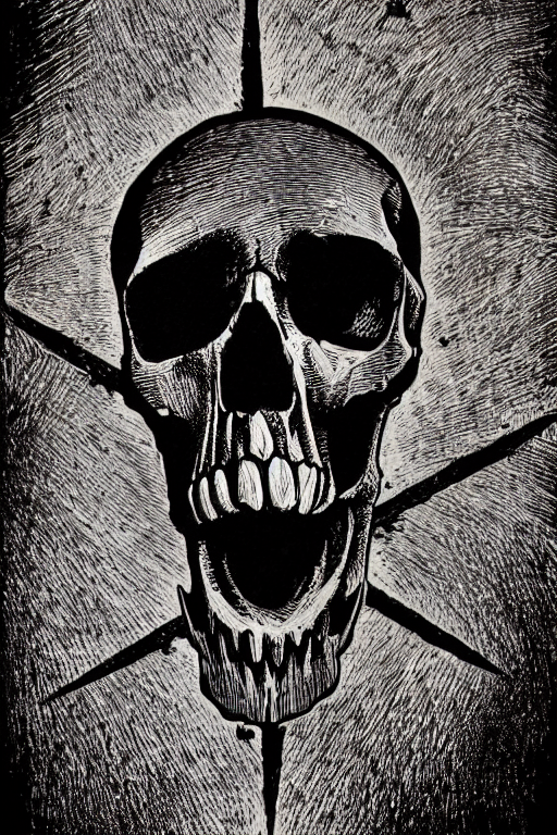 Art By Brian Reedy, A Beautiful Black Ink Linocut Print Of A...