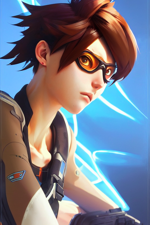 Tracer From Overwatch   Fine Detail Anime Realistic Shaded L...
