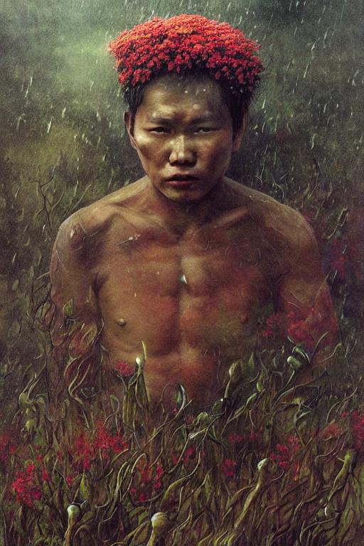 Hyperrealistic Portrait Of A Philippine Character In A Sceni...