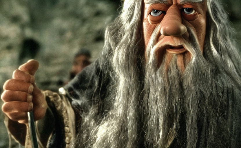 A Still Of Gandalf As A Muppet In The Lord Of The Rings The...