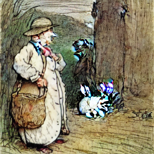Illustration Of A Rabbit Farmer By Beatrix Potter