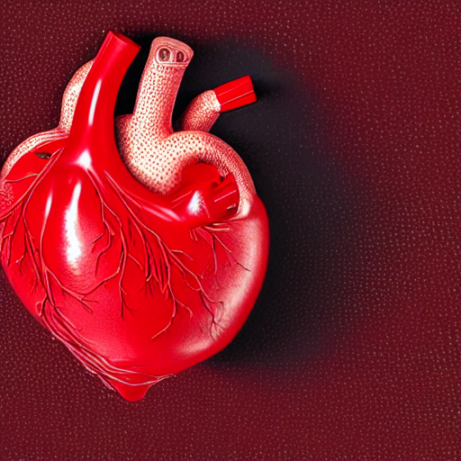 An Anatomically Correct Human Heart With The Texture Of A Ra...