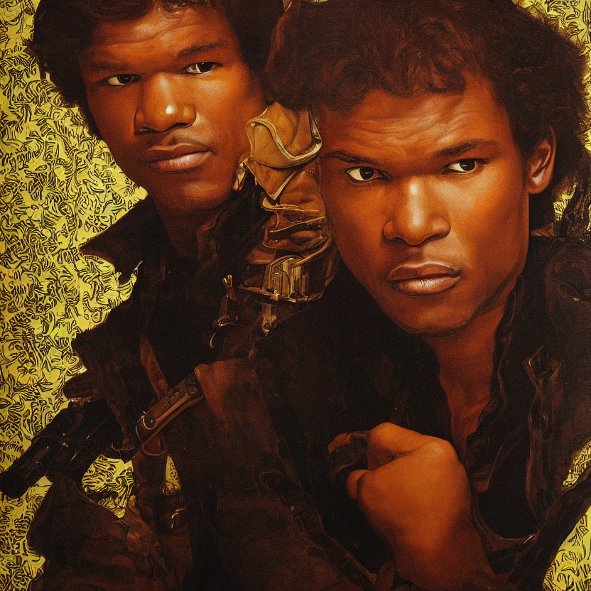 Han Solo By Kehinde Wiley And Rembrandt 5. Photorealistic F...