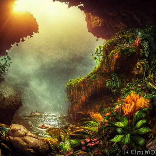 A Rusty Shipwreck At The Bottom Of A Prehistoric Jungle Cave...