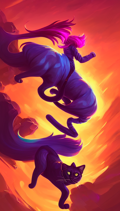 Domestic Cat In Flight Wild Rift Hero Champions Arcane Magic...