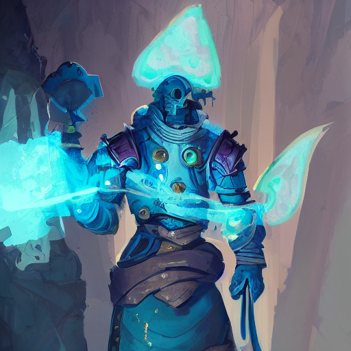 Blue Dragonborn Artificer, By Ismail Inceoglu, Character Por...