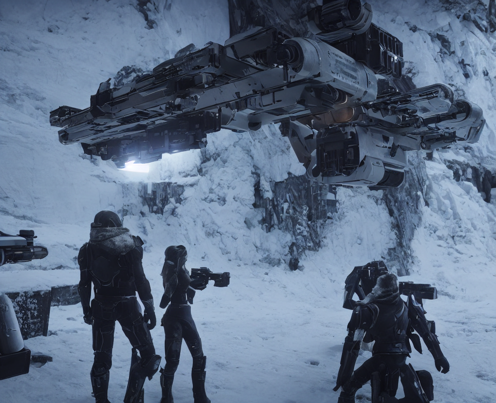 Vfx Film, Destiny 2 Irl, In Frozen Moon Base, Low - Key Ligh...