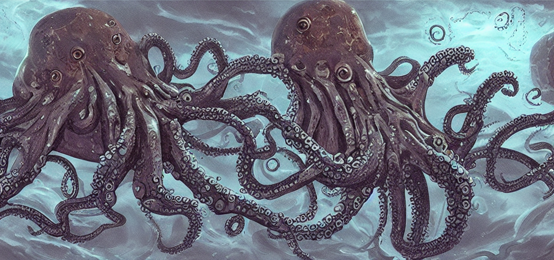 Concept Art Of Octopus Attack, Lovecraftian, Lots Of Teeth,...