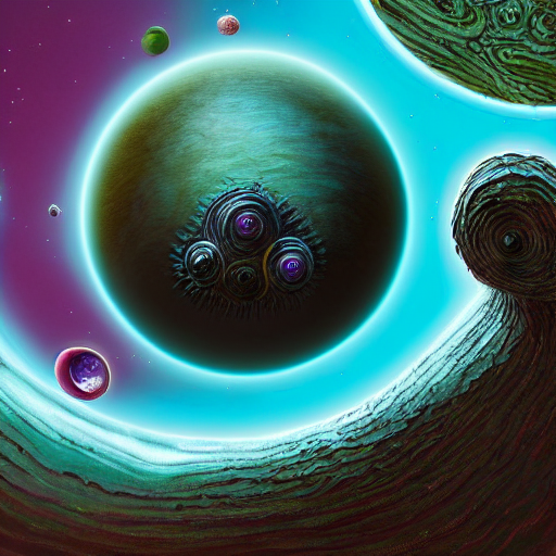 Alien Landscape With Weird Succulent Type Plants And Craters...