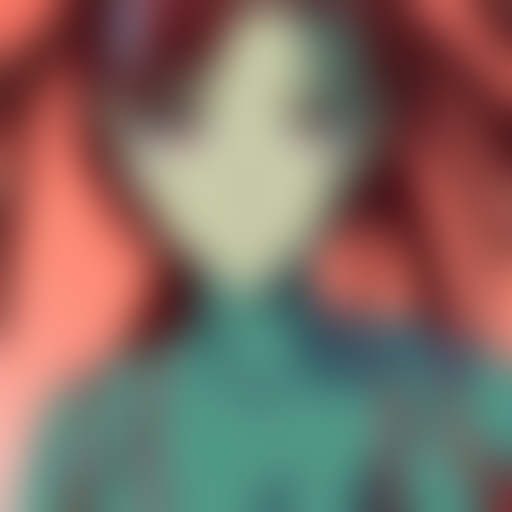 Beautiful Girl With Green Eyes And Brown Hair Depicted As A...