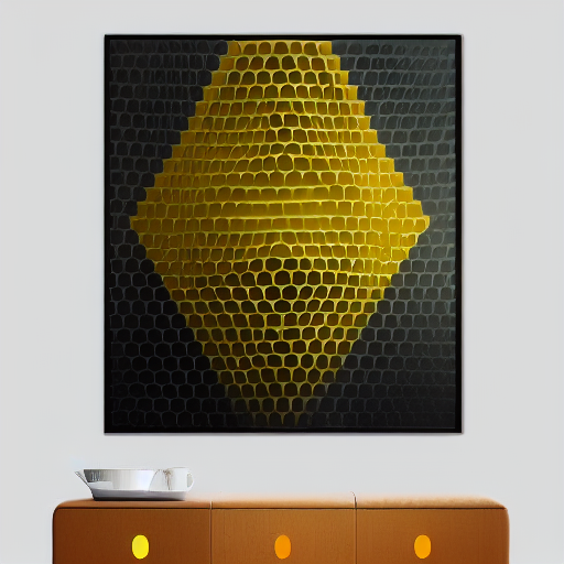 A Cute Yellow Pentagon Shaped Honeycomb Themed Cabin Table A...
