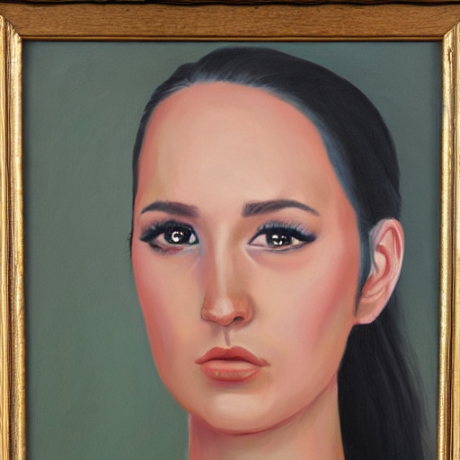 A Portrait Painting Of Kacey Jaskowski