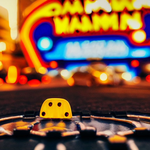 3 5 Mm Photo Of Metallic Yellow Rounded Pac Man Car Like Hot...