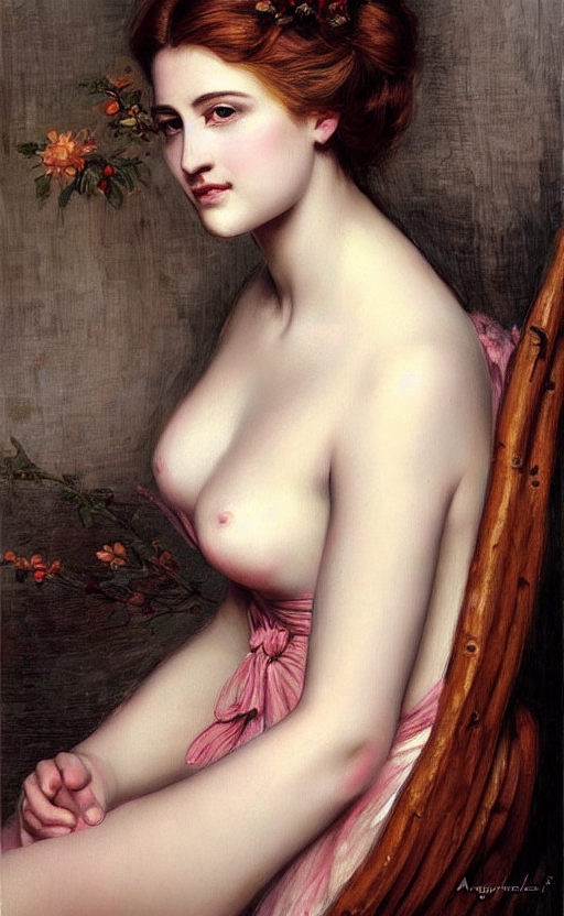 Beautiful Woman, Feminine, Art By Auguste Bourotte