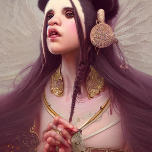 Highly Detailed Portrait Of Panda Thug, Intricate, Elegant,...