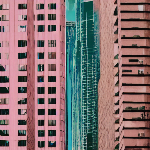 New York City Building Abstract Geometric Colorful Render