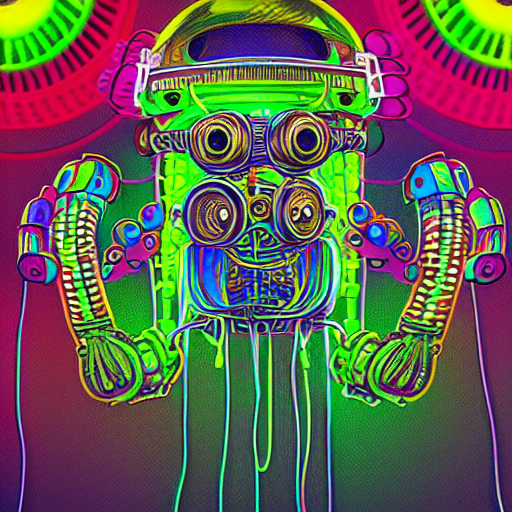 Bumper Sticker Art Of A Jellyfish Wearing A Steampunk Astron...