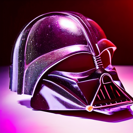 A Photo Of Darth Vaders Helmet Made Out Of Transparent Multi...
