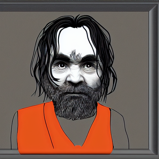 Charles Manson In Prison Getting Jumped Digital Art 3 5 Mm